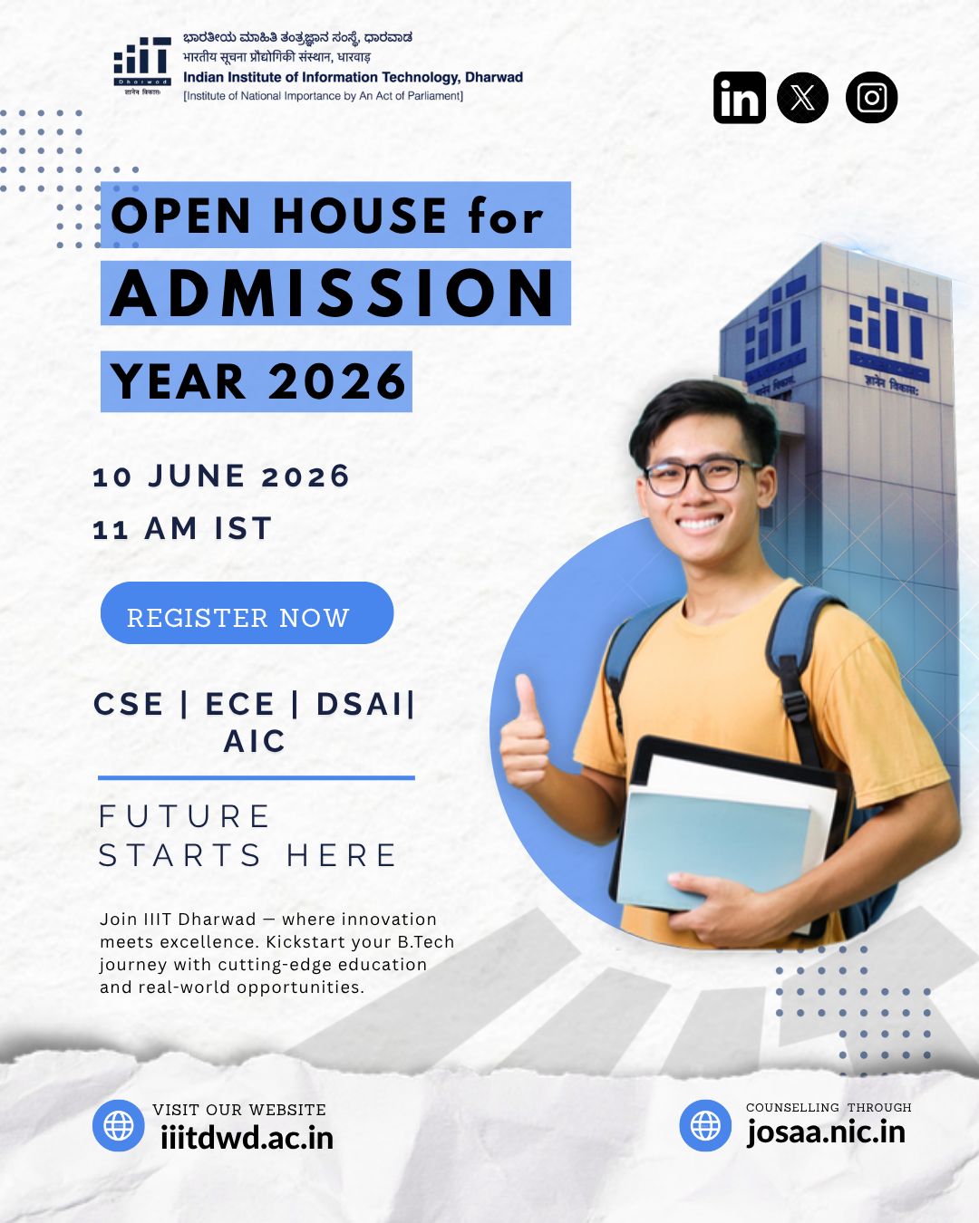 Open House for Admission Year 2026 Flyer